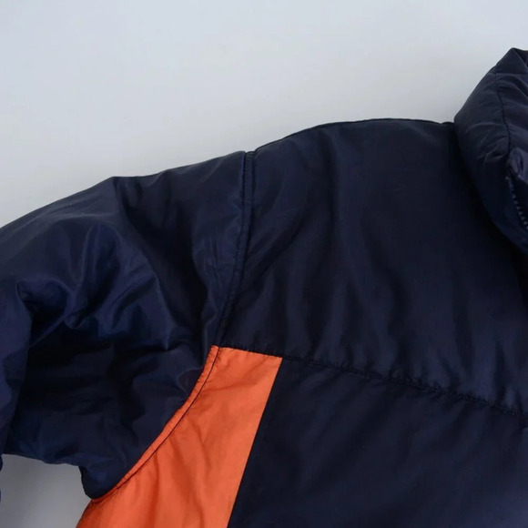 Vintage 90S Tommy Hilfiger Navy  And Orange Waiter Puffer Jacket Size XL - Picture 14 of 15